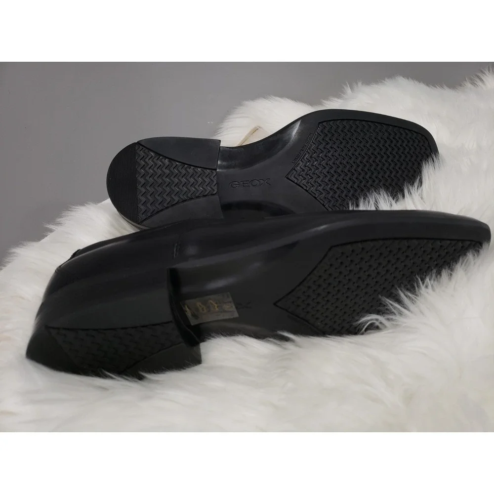 NEW NO BOX Sz 12.5 (46) GEOX Respira Federico Y Smooth Men's Dress‎ Shoes Black